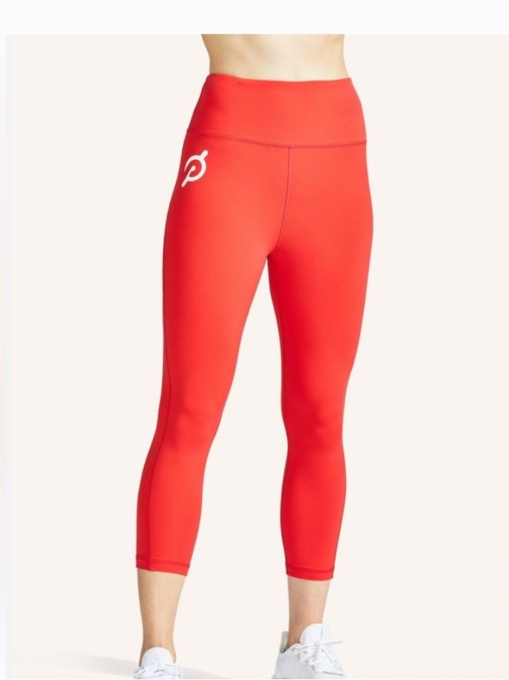 PELATON NWT Red Capri Workout Pants Logo Womens  Leggings SIZE large